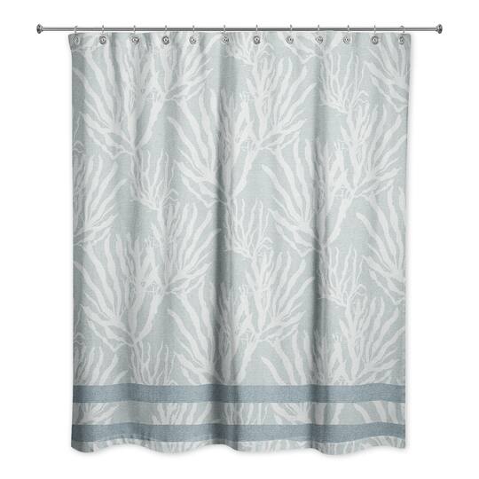 Coral & Stripe Shower Curtain